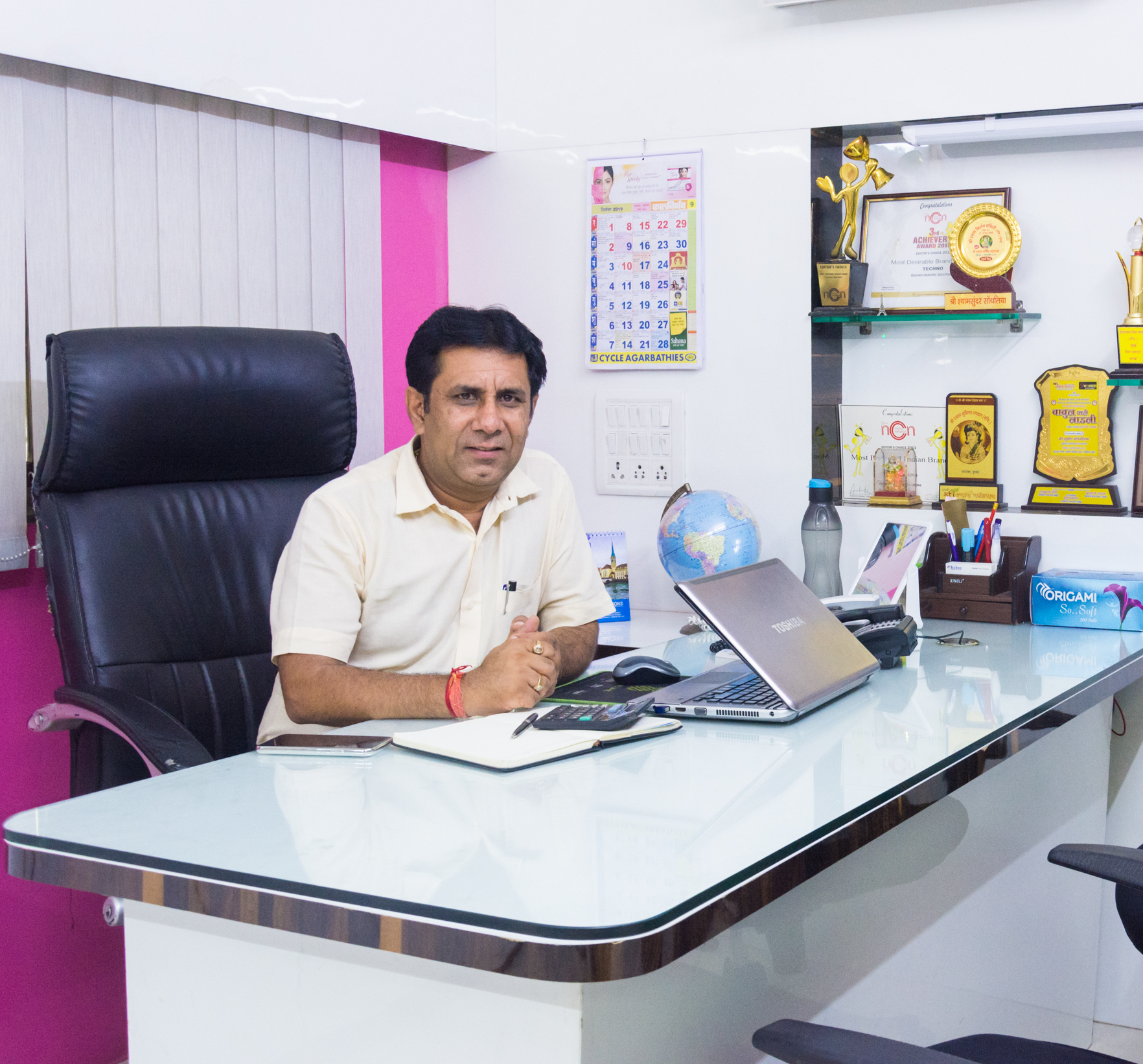Mr. Sudhir Sonthalia in his office